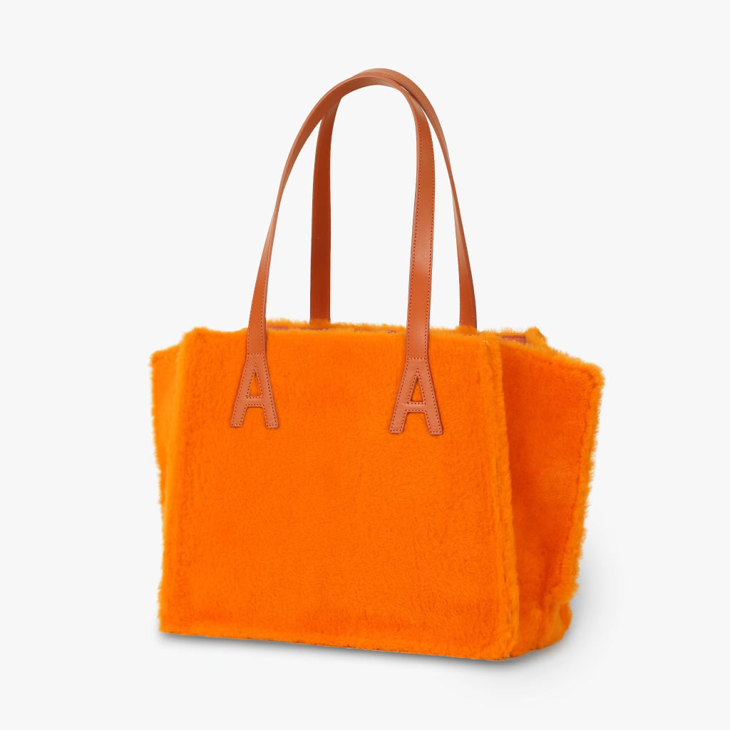 ADARA MISHA TOTE SHERPA ORANGE